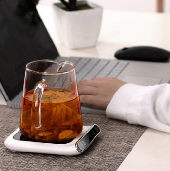 Self-Heating Mug Warming Plate by The Remote Desk - full view