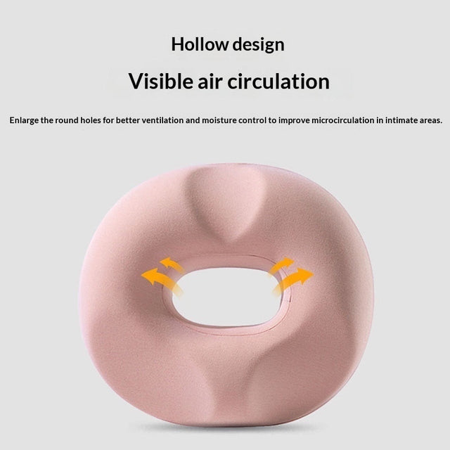 Memory Foam Seat Cushion by The Remote Desk - coccyx cutout detail